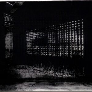 Bagus Pandega, ‘A Pervasive Rhythm Series #2’, 2020, Laser etching on acrylic on canvas, 40 x 50 cm. Image from Artsy