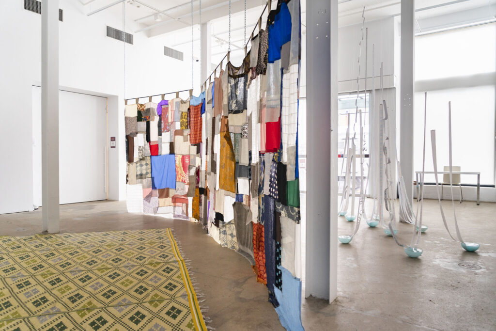 Exhibition view, Woven Kolektif, ‘Cascade’, 2021, Outer Space, Brisbane. Photo by Louis Lim