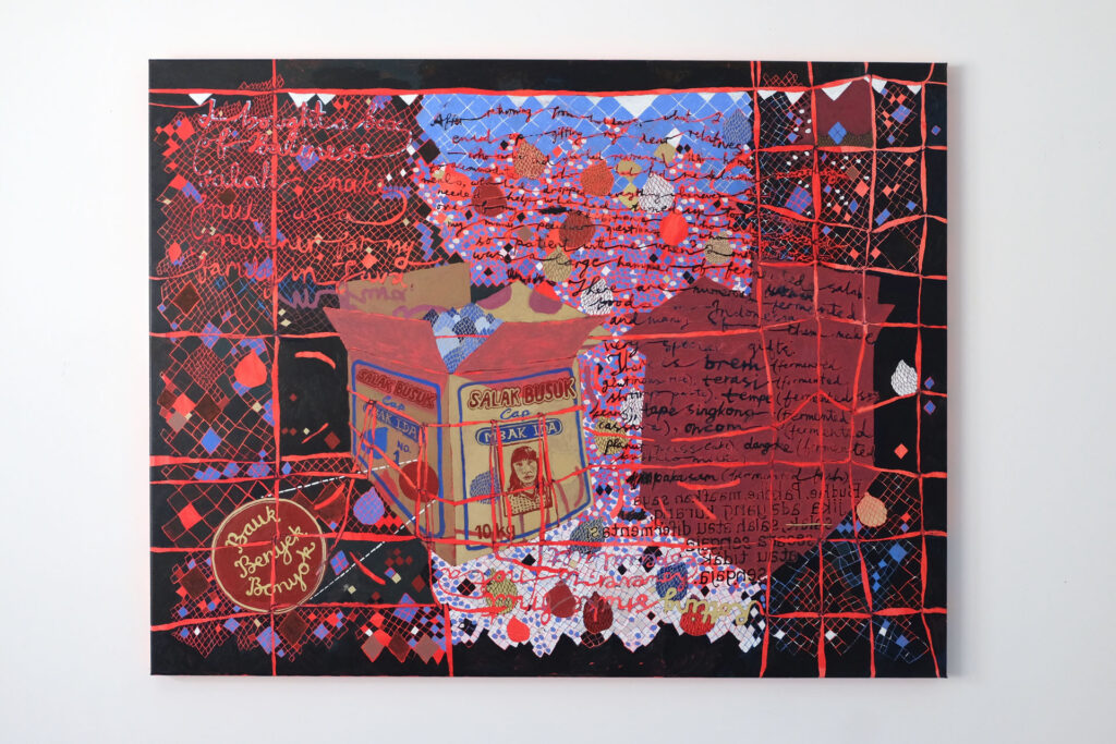 Ida Lawrence, ‘Fermented Feelings’, 2021, acrylic on canvas, 120 x 155cm. Image courtesy the artist