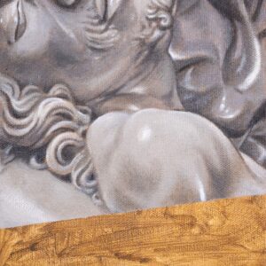 Riono-Tanggul-‘Pieta-2023-Acrylic-on-canvas-15-x-15-cm.-Image-from-Artsy