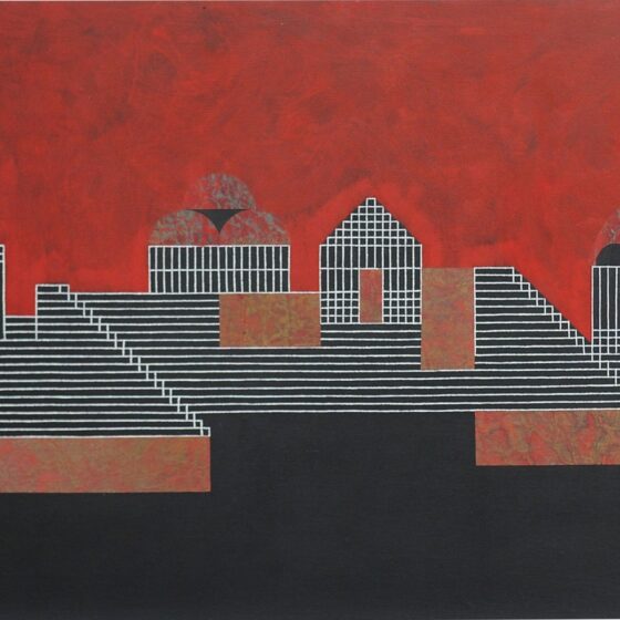 04-Arturo-Luz-_Cities-of-the-Past-1999-Acrylic-on-canvas-61-x-91-cm.-Image-from-Salcedo-Auctions