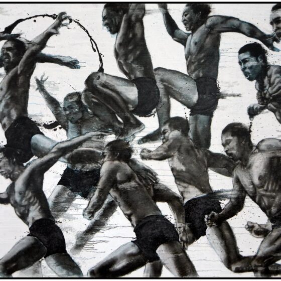 05-Ida-Bagus-Putu-Purwa-_Run-for-your-life-2012-Mixed-media-on-canvas-140-x-200-cm.-Image-from-Gallery-Lukisan