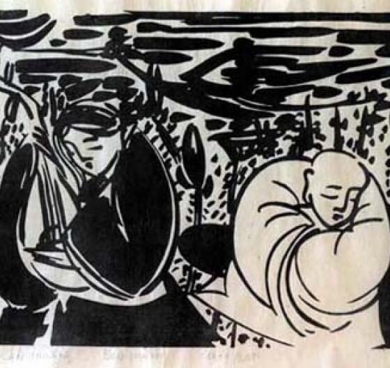 06-Phan-Cam-Thuong-_At-Peace-2015-Mineral-colour-on-traditional-handmade-paper-52-x-71-cm.-Image-from-Artnet