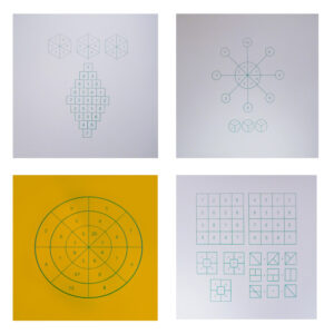 Ade Darmawan, 'Self Test', 2012, screen printing on canvas, 100 x 100 cm. Image from IndoArtNow