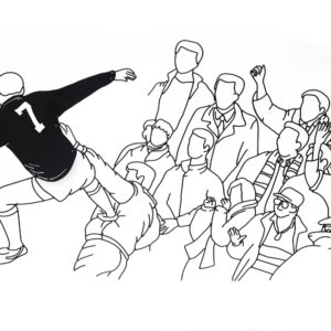 Agung Kurniawan, 'The Holy Kick', 2013, welded steel and paint, various dimensions. Image from ARNDT Fine Art