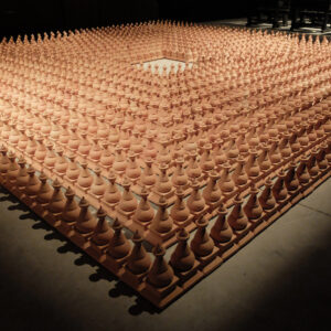 Albert-Yonathan-Setyawan,-'Cosmic-Labyrinth-A-Silent-Pathway'-2012-13.-Terracotta,-1000x1000x30cm-1628-pcs.-Image-from-Bumi-Punarti-and-Mizuma-Gallery