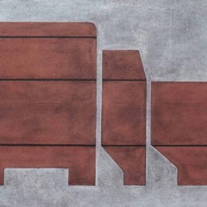 Alvin Zafra, ‘Analemma 016’, 2020, stones on sandpaper, 38 x 68.8 cm. Image from Artinformal