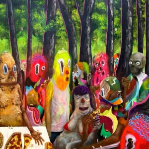 Bjorn-Calleja-‘A-Celebration-for-No-Reason-2022-oil-acrylic-and-aerosol-on-canvas-180-x-158-cm.-Image-from-Ocula-