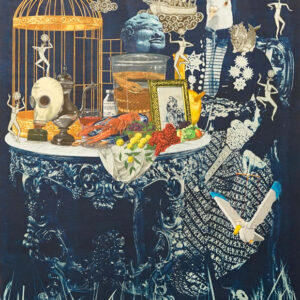 Budi-Agung-Kuswara-Defragmentation-1-2021-Cyanotype-acrylic-on-kamasan-canvas-200-×-145-cm-Image-courtesy-of-the-artist-and-Mizuma-Gallery