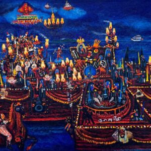 Charlie-Co-‘Journey-of-The-Cross-Galleon-2021.-Acrylic-on-Canvas-91.4×152.4cm.-Photo-courtesy-of-Artsy–scaled