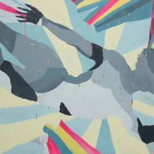 Chati Coronel, 'Sun Apollo True Light', 2020, acrylic on canvas, 152 x 213 cm. Image from SILVERLENS