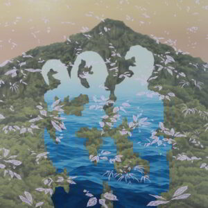 Chok Yue Zan, 'Always In My Paradise II', 2019, acrylic, oil and charcoal on canvas, 155 x 170 cm. Image from Art Porters Gallery