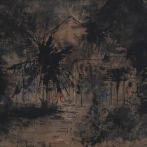 Choong Kam Kow, 'VILLAGE SCENE', 1965, Indian ink on paper, 46 x 61 cm. Image from Invaluable