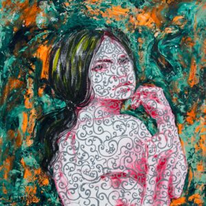 Chuu Wai Nyein, 'Women Soul', Acrylic on canvas, 61 x 61 cm, Image courtesy of the artist
