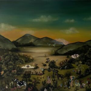 Claudia Koh, 'Fantasyland’, 2022, oil on linen, 91 x 122 cm. Image from Cuturi Gallery