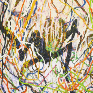 Desmond Mah, ‘Aftermath Painting’ 2019, acrylic, 120 x 90 x 3.5cm. Image from Saatchi Art