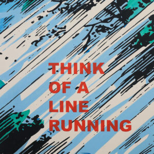 Dina Gadia, 'Land Poetics (Think of a Line) I', 2021, acrylic on canvas, 96.52 x 81.28 cm. Image from Artsy