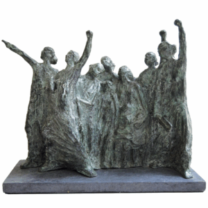 Dolorosa Sinaga, 'Avante', 2001, bronze, 46 x 18 x 35 cm. Image from MutualArt