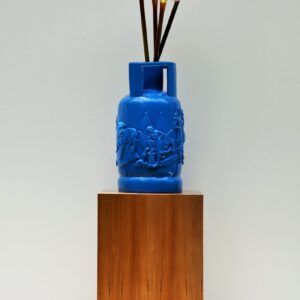 Entang Wiharso 'Fake and Real Live Together Forever', 2017, Aliminium, resin, car paint, steel, polyeutherene, 112 x 30 cm, Plinth 30.7 x 18 x 18 cm, Image courtesy of Marc Straus Gallery