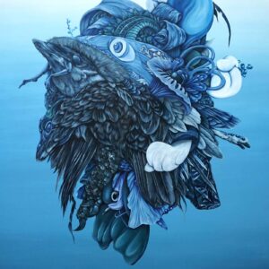 Gilang Fradika, 'The Tragedy', 2020, oil and acrylic on canvas, 200 x 150 cm. Image from Mizuma Gallery