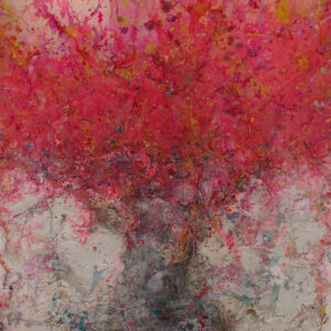 Ha-Manh-Thang-‘How-has-the-Summer-passed-2-2021-acrylic-acrylic-medium-charcoal-gold-leaf-oil-on-canvas-and-silk-175cm-x-100cm-private-collection.-Image-courtesy-of-the-artist-