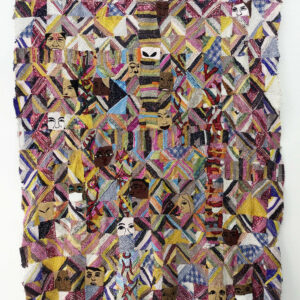 Jakkai Siributr, 'Yellow Fever', 2021, embroidery and beads, 216 x 185 cm. Image from Flowers Gallery