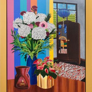 Justin Lim, ‘Quiet Euphoria’, 2020, acrylic on canvas wooden frame 81.3x66cm. Photo courtesy RKFA and the artist.