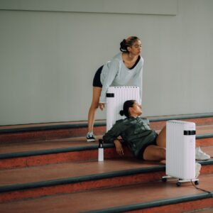 Kent Chan, 'Dew Point', 2021, durational performance, radiator water spray. Image from Gasworks