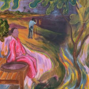 Khairulddin Wahab, 'Reclaim', 2022, acrylic on canvas, 120 x 90 cm. Image from Cuturi Gallery