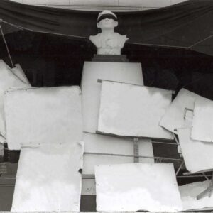 Kiri Dalena, 'Erased Slogans', 2008, video projection on desk. Image from Artsy