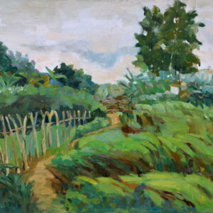 Le Thuy Green Field 60 x 80cm Image from Nguyen Art Gallery