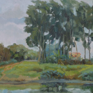 Le Thuy Nightfall Wind oil on canvas 60 x 40cm Image from Nguyen Art Gallery