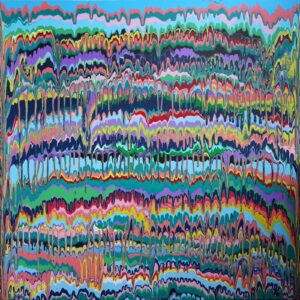 MM Yu, 'Terrestrial', 2022, acrylic on canvas, 91.4 x 91.4 cm. Image from Artsy