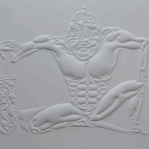 Made Wiguna Valasara, 'White is my last weapon (After Masriadi)', 2013, stuffed canvas, 140 x 140 cm. Image from Artsy