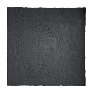 Mahalakshmi Kannappan, 'The Blotch II', 2020, charcoal on wood, 120 x 120 cm. Image from Gajah Gallery