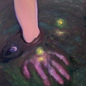 Marla Bendini, 'I Won't Leave You Behind Or Forget About You', 2022, oil on linen, 46 x 46 cm. Image from Cuturi Gallery