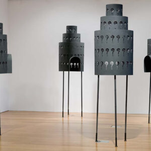 Montien Boonma, 'Salas for the mind', 1995, steel graphite and two audios. Image from Queensland Art Gallery