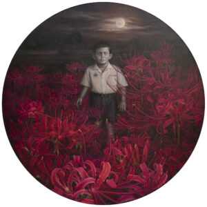 Navin Rawanchaikul, 'The Other Side of the Moon II', 2016, Oil on canvas, 170 cm diameter, Image courtesy of Yavuz Gallery