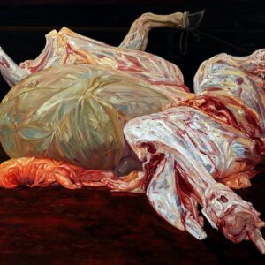 Nguyen Van Du Slaughterhouse 1 oil on canvas 200 x 150cm Image from San Art