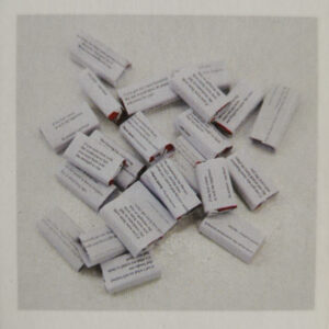 Pam Quinto, 'Fast Poetry', 2019, peanut candyand paper, dimensions variable. Image from the artist's website