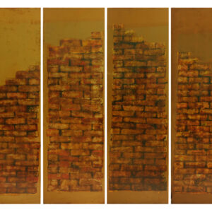 Phi Phi Oanh, 'The Great Wall', 2009, Vietnamese natural lacquer (son ta) on wood with silver, aluminium, and pigments, 190 x 60 cm. Image from the artist's website