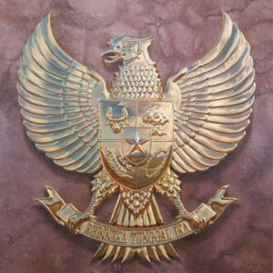 Rudi Mantofani, 'Pancasila', 2020, acrylic on canvas, 200 x 200 cm. Image from Gajah Gallery