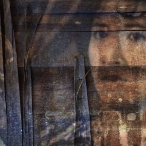 Hasnul J Saidon, ‘Return to Embrace of Mahmoodiah’, A composite of old photographs with the seasoned and rustic walls of 'rumah tenun Tok Ambak' (grandma Ambak's songket weaving house) in Mahmoodiah. Image from Behance