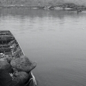 Sutthirat Supaparinya, 'Two Sides of the Moon 2', 2021, two channel video, black and white, audio, 31 minutes 15 seconds. Image from the artist's website