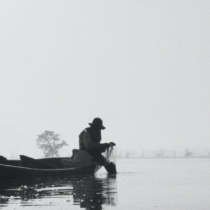 Sutthirat Supaparinya, 'Two Sides of the Moon', 2021, two channel video, black and white, 31 minutes 15 seconds. Image from the artist's website