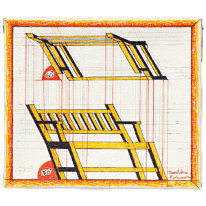 Tawatchai Puntusawasdi, 'A Ferry Bench', 2018, ink 10 x 12 cm. Image from Imago Mundi Collection