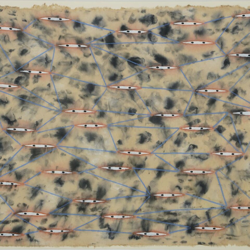 Tran Luong From the Underwater World series 1997 watercolour on poonah paper 64 x 72cm Image from Ocula