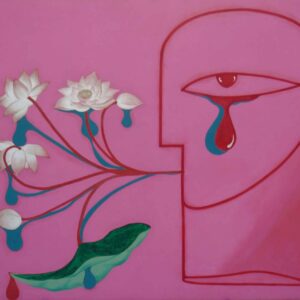 Truong Tan, 'Vietnamese Lotus', 2008, lacquer on wood, 81.28 x 101.6 cm. Image from Ai Bo Gallery