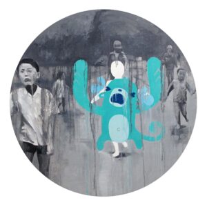 Tuan Mami, 'Replay no.1', 2015, oil on canvas, 100 x 100 cm. Image from the artist's website