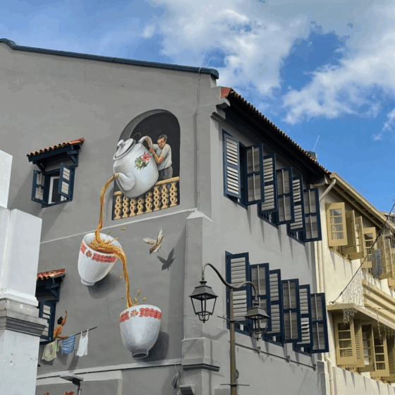 Yip Yew Chong, 'Chinatown Market', 2021, Singapore mural painting, Dimensions variable. Image from the artist’s website